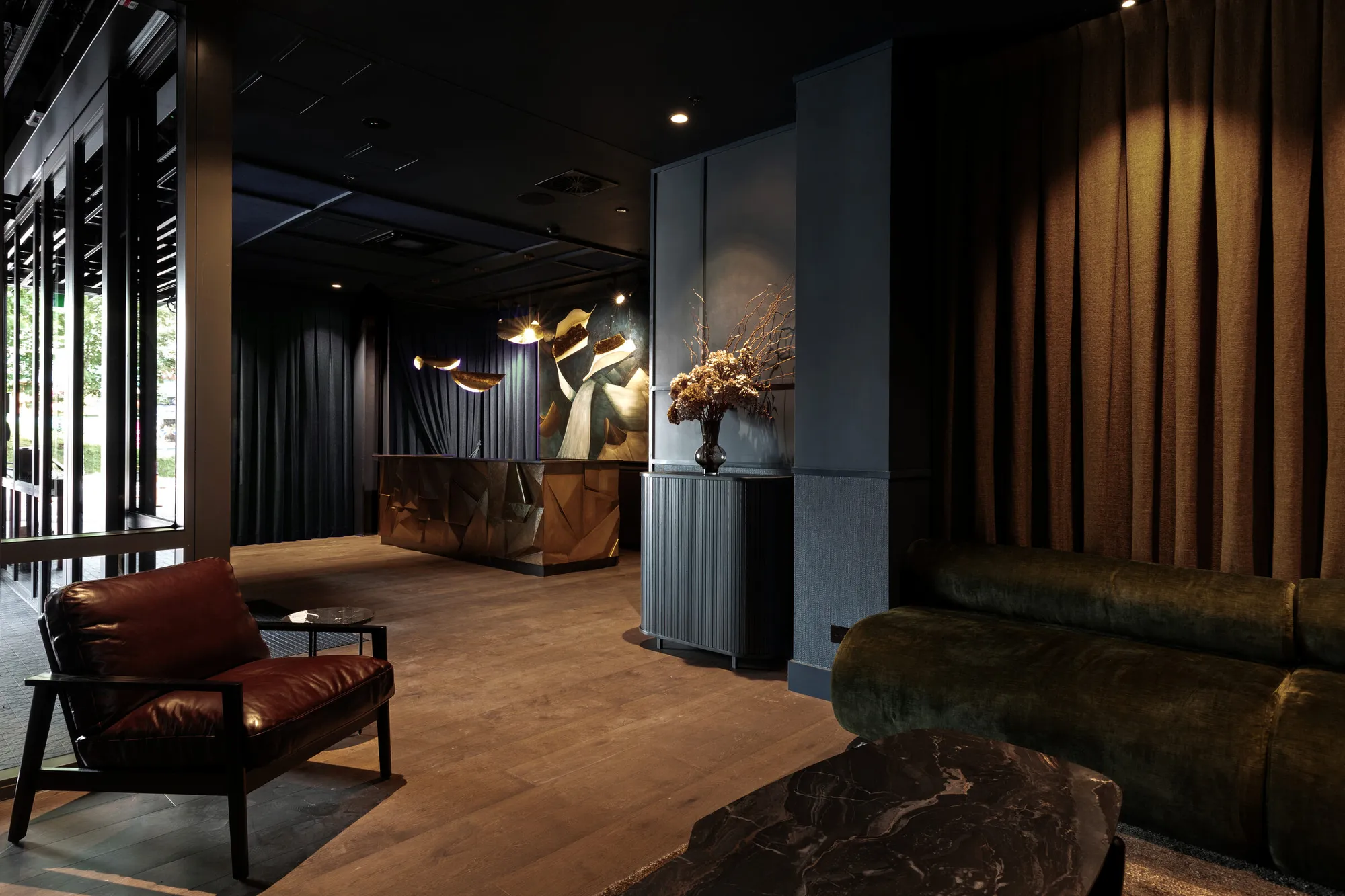 Abstract Hotel reception